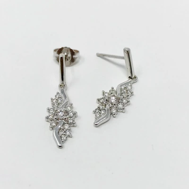 10K White Gold 0.50cttw Diamond Earrings