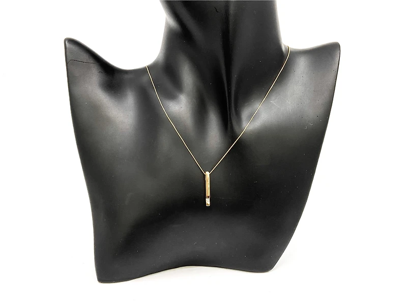 10K Yellow Gold 0.072cttw Diamond Pendant, 18"
