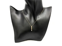10K Yellow Gold 0.072cttw Diamond Pendant, 18"