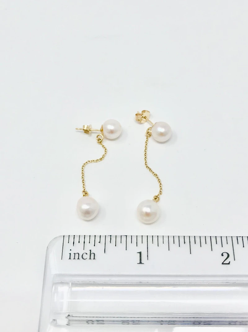 Cultured Pearl Dangle Earrings