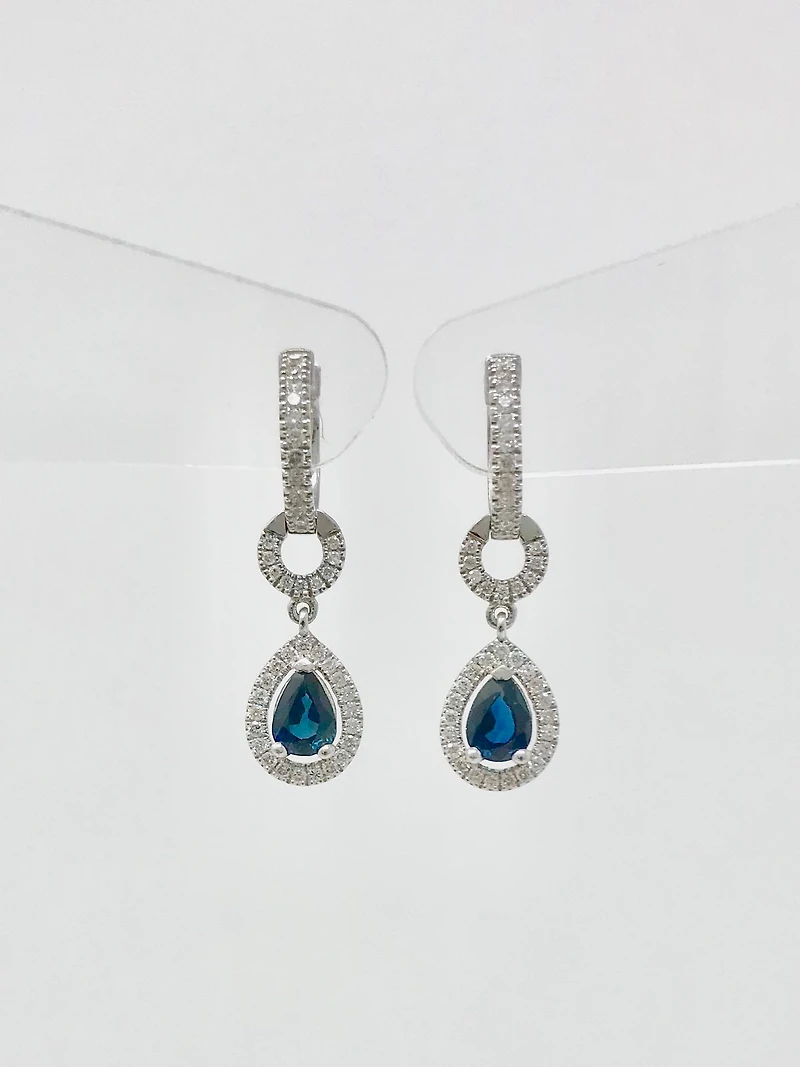Sapphire and Diamond Earrings