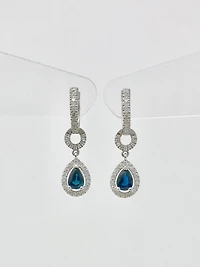 Sapphire and Diamond Earrings