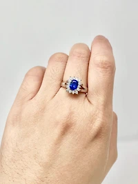 Sapphire and Diamond Ring