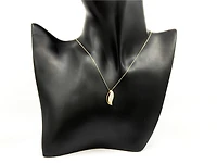 10K Yellow Gold 0.06cttw Diamond Pave Pendant, 18"