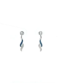Treated Blue Diamond Earrings