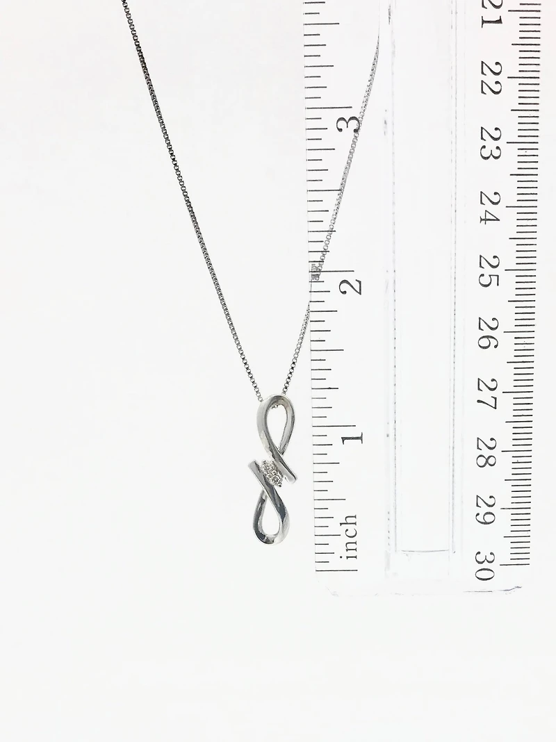 Silver and Diamond Necklace