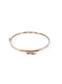 10K Rose Gold 0.25cttw Diamond Bangle, 7"