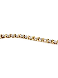 10K Yellow Gold 0.50cttw Diamond Tennis Bracelet, 7"