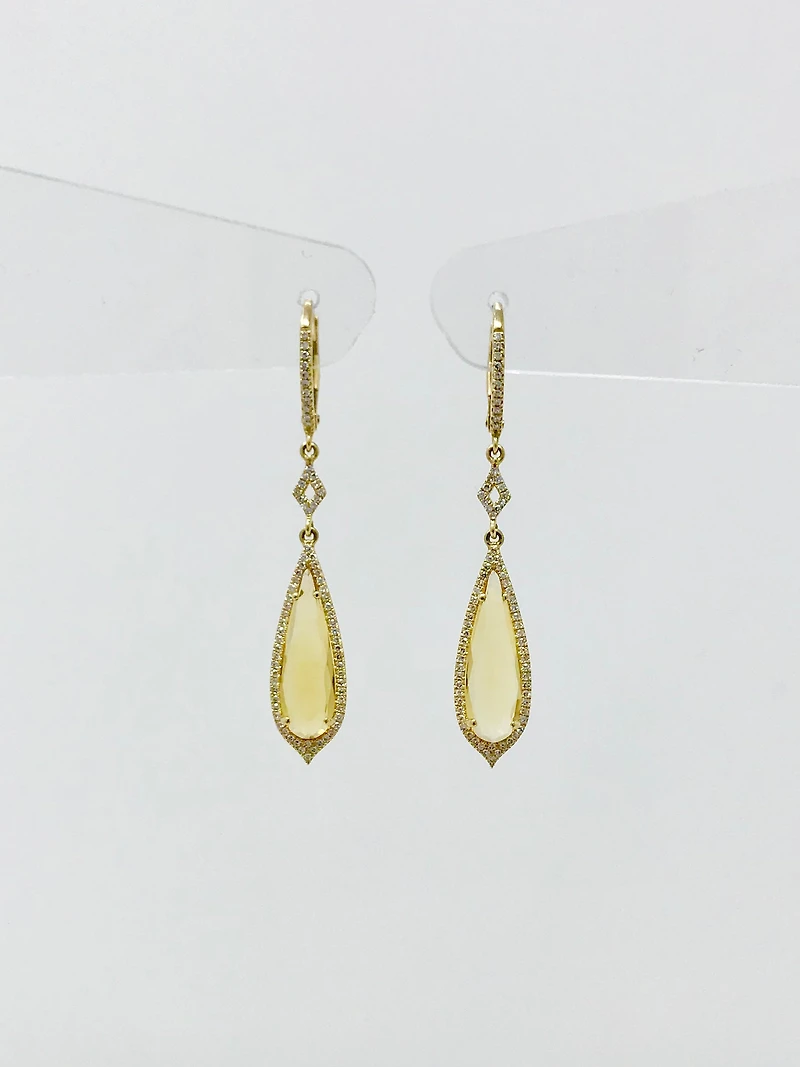 Citrine and Diamond Earrings