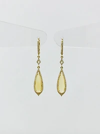 Citrine and Diamond Earrings