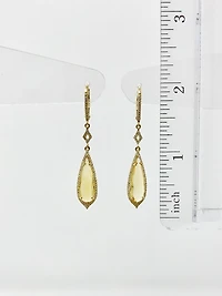 Citrine and Diamond Earrings