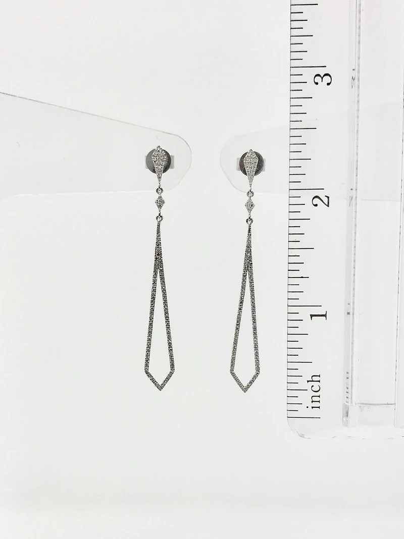 14K Gold 0.44cttw Diamond Dangle / Chandelier Earrings