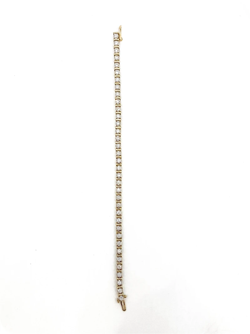 10K Yellow Gold 2.00cttw Diamond Tennis Bracelet, 7"