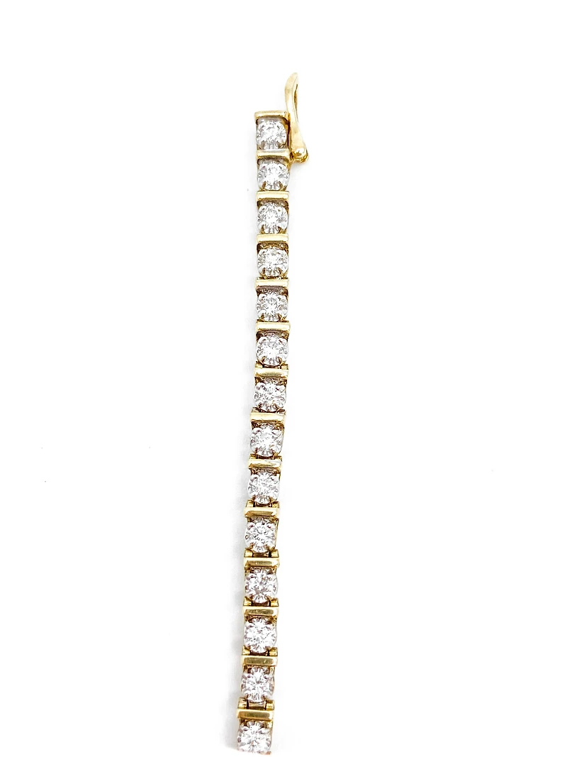10K Yellow Gold 2.00cttw Diamond Tennis Bracelet, 7"