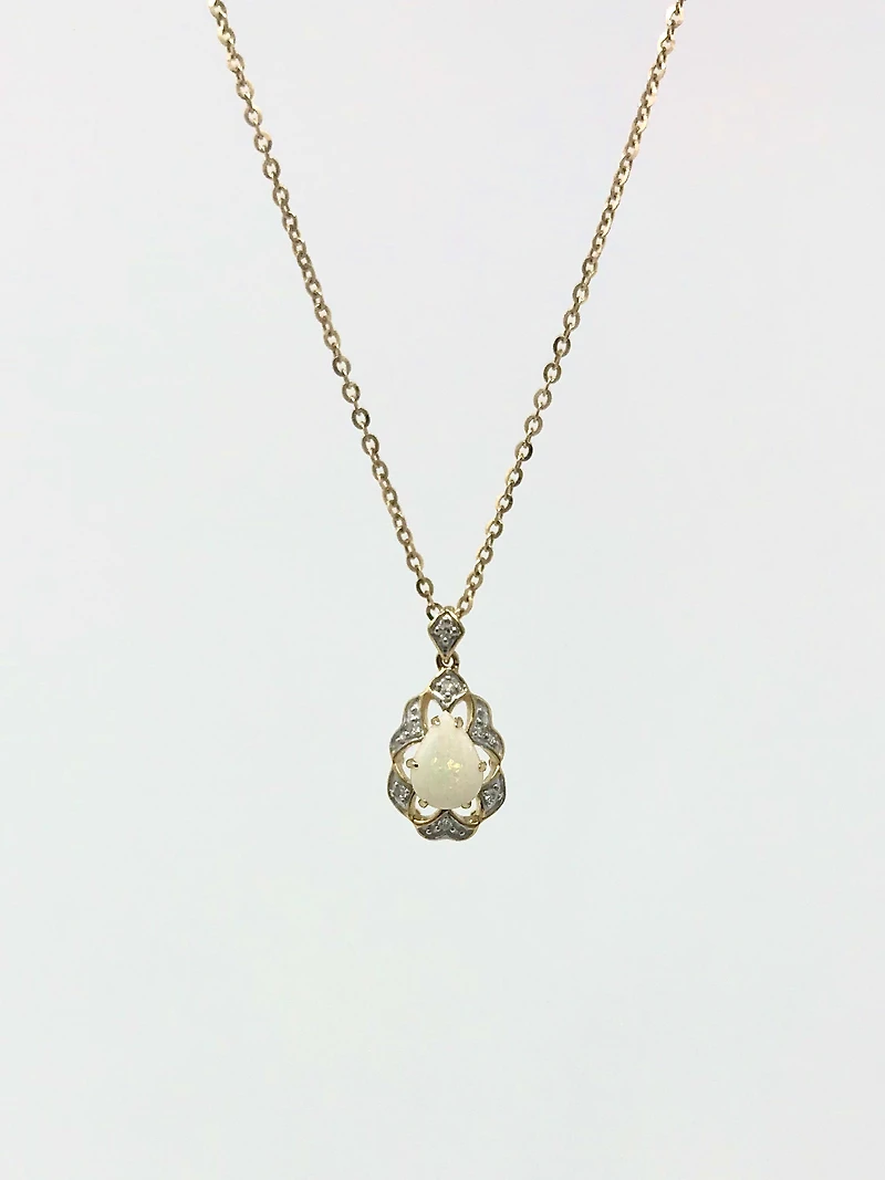 Opal and Diamond Necklace