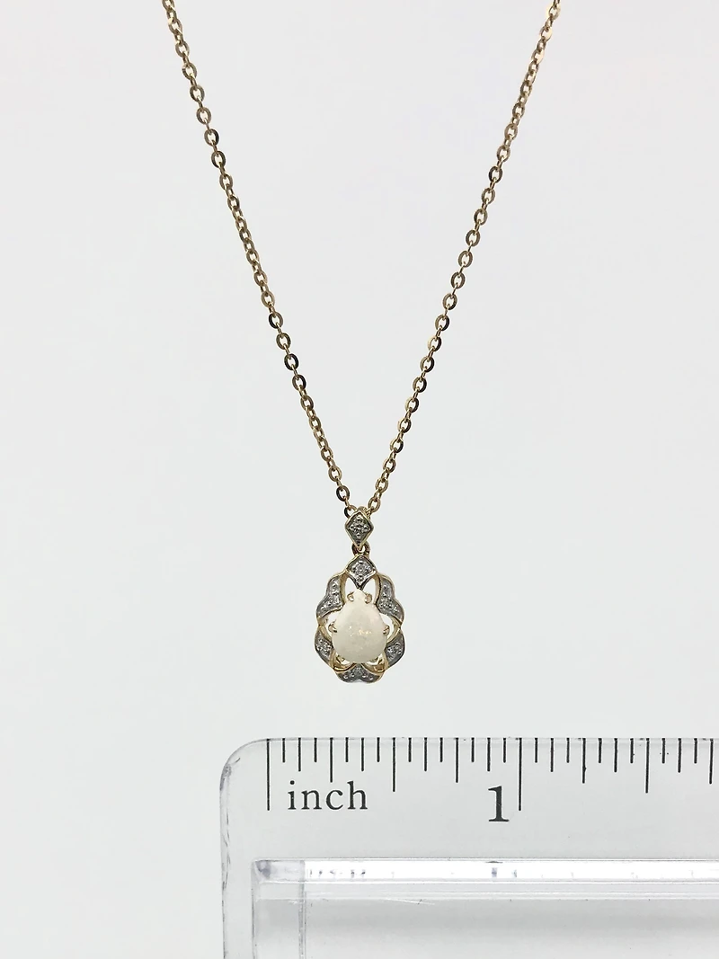 Opal and Diamond Necklace