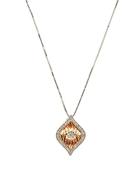 10K Rose Gold 0.20cttw Diamond Pendant, 18"