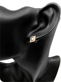 10K White & Rose Gold 0.13cttw Diamond Stud Earrings