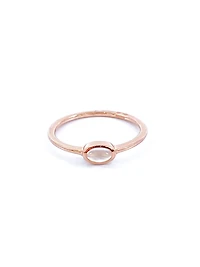10K Rose Gold 0.25cttw Genuine Moonstone Ring, size 6.5