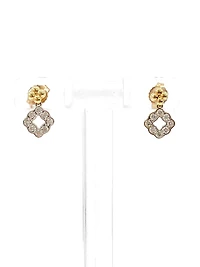 10K White & Yellow Gold 0.25cttw Diamond Stud/Dangle/Drop Earrings