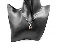 10K White & Rose Gold 0.10cttw Diamond Infinity Pendant, 18"
