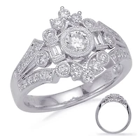14K White Gold 0.75cttw Diamond Ring