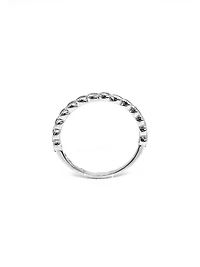 10K White Gold 0.07ctt Diamond Round-Cut Ring, Size 7