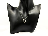 10K White & Yellow Gold 0.137cttw Canadian Diamond Eternity Necklace, 18"