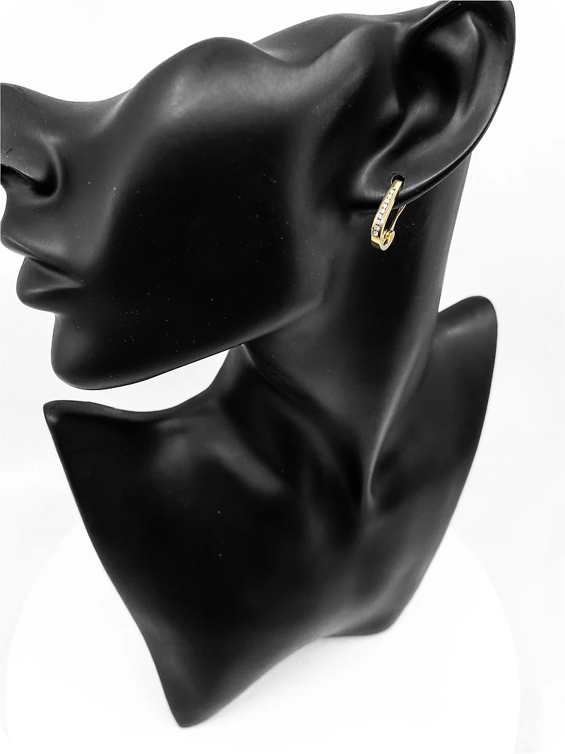10K Yellow Gold 0.25cttw Diamond Hoop Earrings