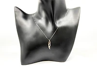 10K White & Yellow Gold 0.11cttw Diamond Necklace, 18"