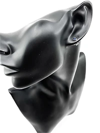 10K White Gold 0.60cttw Genuine Sapphire Stud Earrings