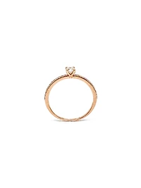 10K Rose Gold 0.30cttw Canadian Diamond Ring, Size 6.5