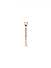 10K Rose Gold 0.30cttw Canadian Diamond Ring, Size 6.5