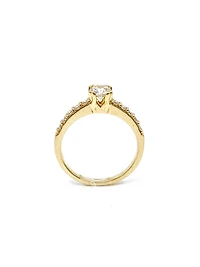 14K Yellow Gold 0.70cttw Canadian Diamond Engagement Ring, size 6.5 - 4.5
