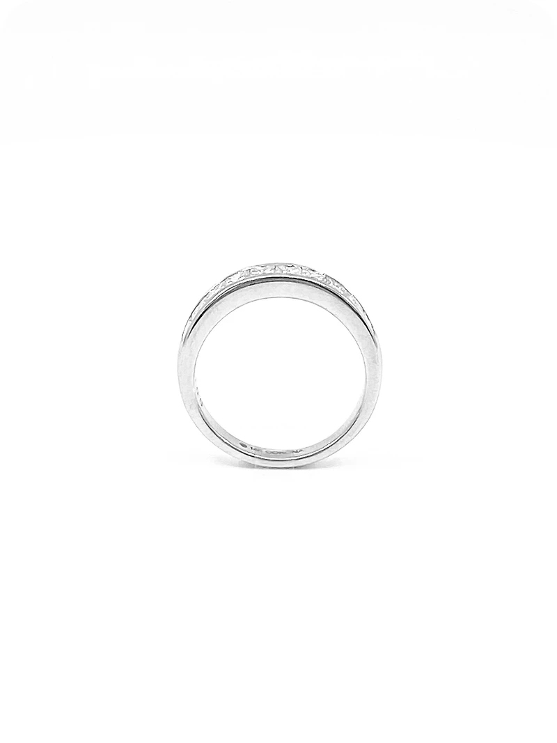 14K White Gold 1.00cttw Princess Cut Diamond Channel Anniversary Band, 6.5 - /