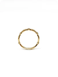 10K Yellow Gold 0.10cttw Diamond Stacking Ring / Band, size 6.5