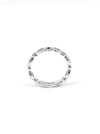 10K White Gold 0.28cttw Genuine Sapphire and 0.18cttw Diamond Ring, size 6.5