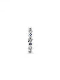 10K White Gold 0.28cttw Genuine Sapphire and 0.18cttw Diamond Ring, size 6.5