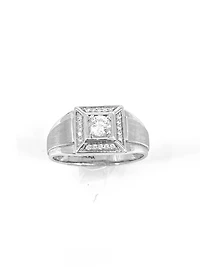 10K White Gold Gents 0.30cttw Canadian Diamond Ring, size 10