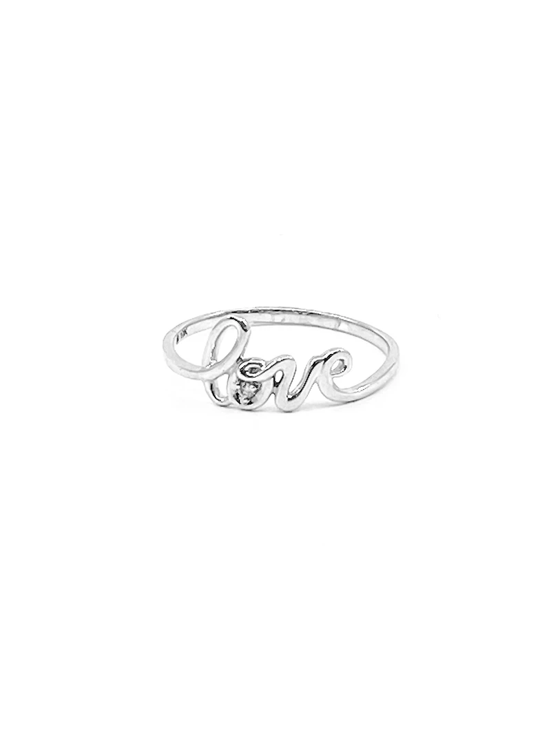 10K Gold 0.01cttw Diamond Love Ring