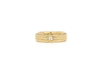 14K Yellow Gold 0.07cttw Canadian Diamond Gents Diamond Ring, size 10