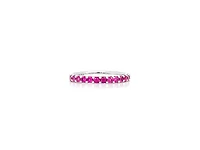 10K White Gold 0.56cttw Created Ruby Ring, size 6.5