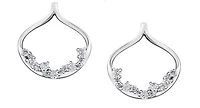 10K White Gold 0.46cttw Diamond Dangle Earrings