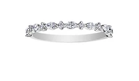 10K White Gold 0.235cttw Diamond Ring, size 6.75