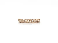 10K Rose Gold 0.50cttw Crown Diamond Ring - Size 6.75