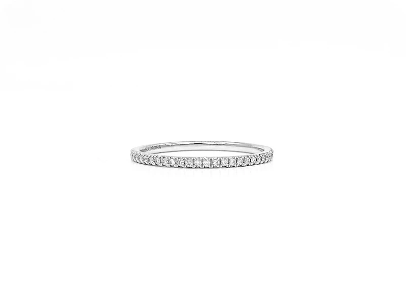 10K/14K White Gold Diamond Pave Band - Diamonds cttw / 4