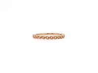 10K Rose Gold 0.07cttw Round Cut Diamond Ring, size 6.5
