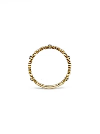 10K Yellow Gold 0.04cttw Genuine Sapphire & 0.02cttw Diamond Ring, size 6.5