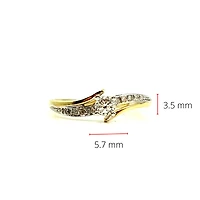10K Yellow Gold 0.10cttw Illusion Setting Diamond Ring - /
