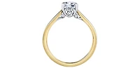 18K Yellow and Palladium Gold 0.536cttw Canadian Diamond Ring - Size 6.25